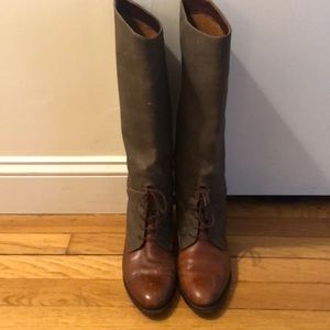 Faux riding boot, real leather!